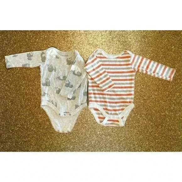Lot Of 2. Baby Boy Bodysuit Members Mark 3 Months Multicolor (0171) - Picture 1 of 8